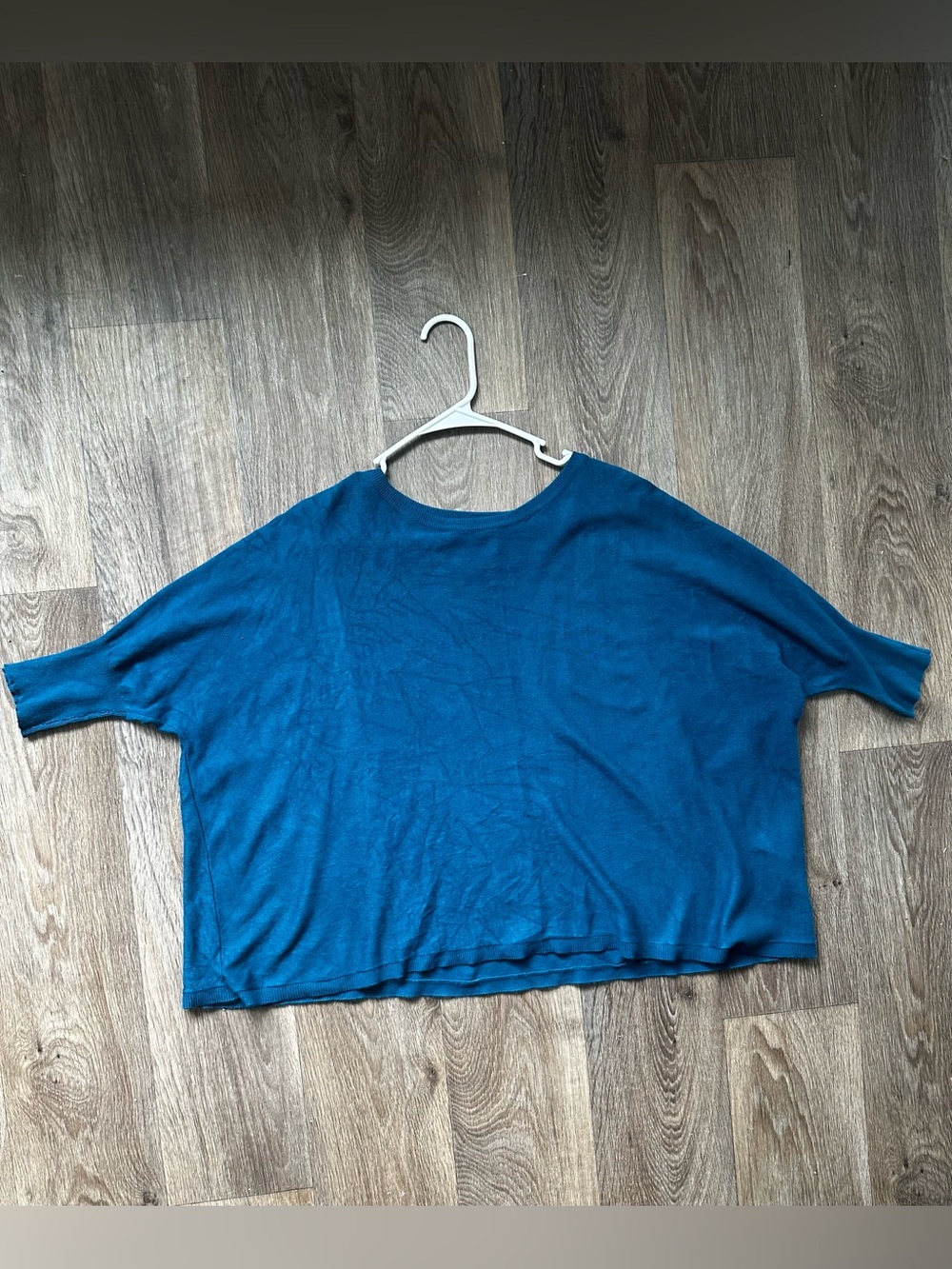 GAP “Red” Teal Blue Dolman Sleeve Knit Sweater Size S Oversized